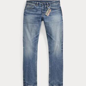 NWT RRL Ralph Lauren Men's Slim Fit Daws Jeans Size 33 X 30 Spring Season Blue